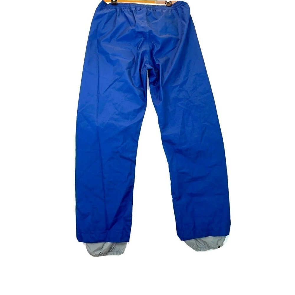 Eddie Bauer Snow Pants Mens Size Large L Vintage Elastic Polyester Nylon Blue